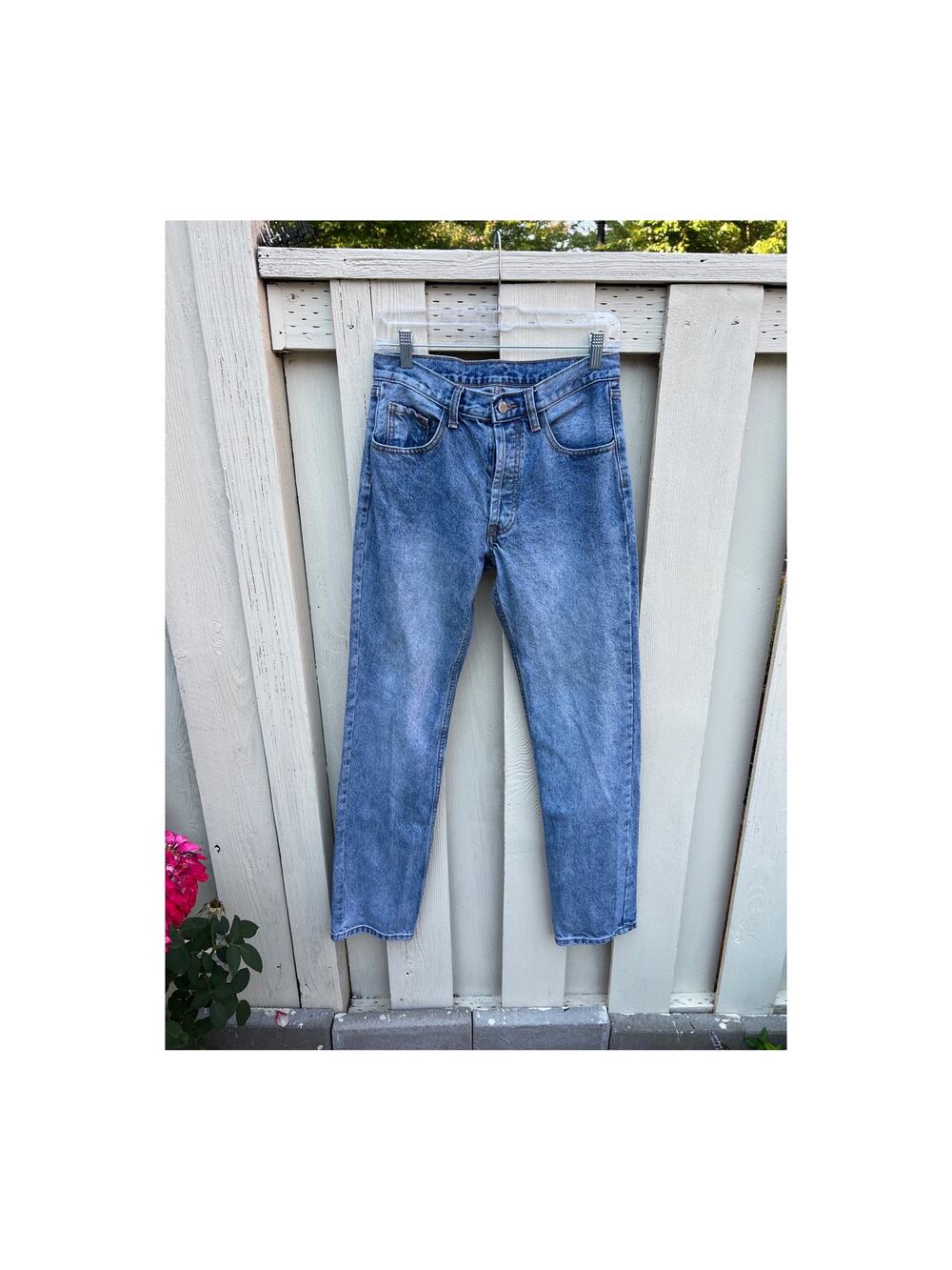 JOHN GALT Light Wash Button-Fly Straight Leg Jeans Size Small